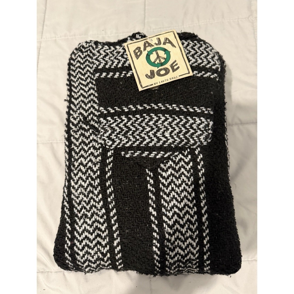 Baja Joe Unisex Black /White Pullover Hoodie Hippie Mexican Baja XXL NWT!!! - Picture 6 of 10